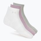 Moteriškos kojinės Under Armour Vanish 3 Pack mauve pink/titanium/purple echo