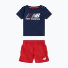 Vaikiškas komplektas New Balance Contrast Athletic Tee & Nylon Short nb navy