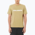 Vyriški marškinėliai Salomon Logo pilkai žali