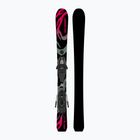 Vaikiškos kalnų slidės + apkaustai Salomon QST Jr Black XS + C5 GW black/neon punch