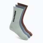 Kojinės Salomon Everyday Crew 3 pack stormy weather/sea foam/mustang