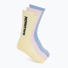 Kojinės Salomon Everyday Crew 3 pack brunnera blue/dusty yellow/icy pink