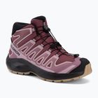 Vaikiški turistiniai batai Salomon XA Pro Mid Waterproof nocturne/dusky orchid
