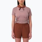 Moteriški bėgimo marškinėliai Salomon Sense Aero GFX Tee SS antler/chocolate fondant
