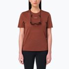 Moteriški bėgimo marškinėliai Salomon Shakeout Core SS Tee burnt umber