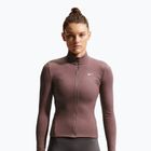 Moteriškas treninginis džemperis Nike One Fitted Dri-Fit Full-Zip burgundy tattoo/white