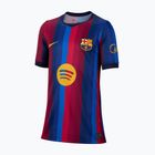 Vaikiški futbolo marškinėliai Nike FC Barcelona Dri-Fit Stadium Home deep garnet/blue void/mineral yellow