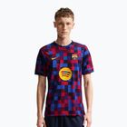 Vyriški futbolo marškinėliai Nike FC Barcelona Dri-Fit Pre-Match noble red/mineral yellow