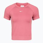 Moteriški treniruočių marškinėliai Nike Pro Seamless Dri-Fit peony/white