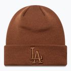 Žieminė kepurė New Era Essential Los Angeles Dodgers tamsiai kaštoninė/tamsi rudens