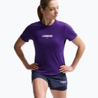 Moteriški bėgimo marškinėliai Nike Swift London Dri-Fit court purple