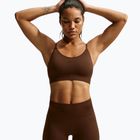 Moteriški šortai Nike Pro Seamless High-Waisted Biker 5" cacao wow