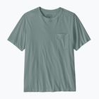Vyriški marškinėliai Patagonia Daily Pocket Tee blue sage