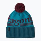 Žieminė kepurė Patagonia Powder Town hut tripper logo: mako blue