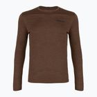 Vyriški ilgomis rankovėmis marškinėliai Patagonia Cap Cool Daily Boardshort Logo LS berm brown - light berm brown x-dye