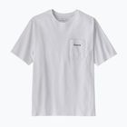 Vyriški marškinėliai Patagonia Boardshort Logo Pocket Responsibili fiber white
