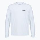 Vyriški ilgomis rankovėmis marškinėliai Patagonia P-6 Logo Responsibili fiber white
