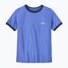 Moteriški marškinėliai Patagonia Fitz Roy Foothills Ringer Tee diver blue