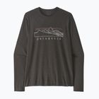 Vyriški ilgomis rankovėmis marškinėliai Patagonia Cap Cool Trail Stratapeaks ink black