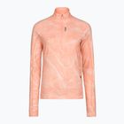 Moteriškas bėgimo džemperis HOKA Skyform Half Zip CLF PRT sunstone print