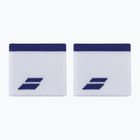 Riešo juostos Babolat Logo Wristband 2 vnt. white/sodalite blue