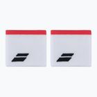 Riešo juostos Babolat Logo Wristband 2 vnt. white/strike red