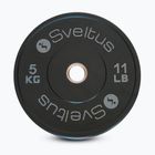 Guminė olimpinė štangos plokštė Sveltus Training Olympic Disc 5 kg black