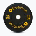Guminė olimpinė štangos plokštė Sveltus Training Olympic Disc 15 kg black