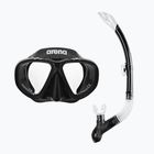 Paviršinio nardymo rinkinys arena Premium Snorkeling Set black/clear/black