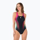 Moteriški maudymosi kostiumėliai arena Multicolour Webs Swim Pro Back One Piece black/turquoise