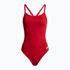 Moteriškas Arena Team Challenge vientisas raudonos/baltos spalvos vientisas maudymosi kostiumėlis