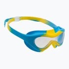 Arena Spider vaikiška plaukimo kaukė skaidri/geltona/šviesiai mėlyna