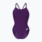 Moteriškas vientisas maudymosi kostiumėlis Arena Team Light Drop Solid plum/white
