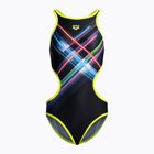 Moteriškas vientisas maudymosi kostiumėlis arena Tech One Back Placement black/multi