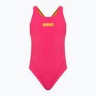 Arena Team Swim Tech Solid freak rose/soft green vaikiškas vientisas maudymosi kostiumėlis