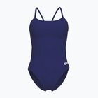 Vientisas moteriškas plaukimo kostiumas arena Lace Back Solid navy/white