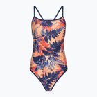 Moteriškas vientisas maudymosi kostiumėlis arena Reversible Swimsuit Challenge Back navy/multi