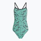 Moteriškas vientisas plaukimo kostiumas arena Escape Challenge Back black/water blue multi