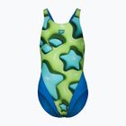 Vaikiškas vientisas plaukimo kostiumas arena Star Shaped Swim Tech L blue river/soft green/multi