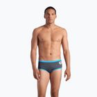 Vyriškos plaukimo trumpikės arena One Low Waist Short Big Logo asphalt/turquise