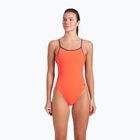 Vientisas moteriškas plaukimo kostiumas arena Lace Back Solid bright coral/plum