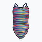 Moteriškas vientisas maudymosi kostiumėlis arena Racing Stripe Xcriss Cross navy multi/navy