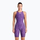 Moteriškas vientisas plaukimo kostiumas arena Powerskin ST Next LE Open Back leopard skin violet