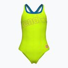 Moteriškas vientisas maudymosi kostiumėlis arena Logo Swim Pro artic lime/blue china