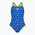 Vaikiškas vientisas maudymosi kostiumėlis arena Multiple Dot Swim Pro Back multi blue/artic lime