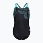 Vaikiškas vientisas maudymosi kostiumėlis arena Kikko Swim Pro Back black/water