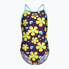 Vaikiškas vientisas maudymosi kostiumėlis arena Spring Lightdrop Back plum multi/water