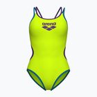 Moteriškas vientisas maudymosi kostiumėlis arena One Double Cross Back One Piece artic lime/plum/blue cosmo