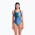 Moteriškas vientisas maudymosi kostiumėlis arena Peacock Swim Pro Back multi green/black