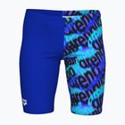 Vaikiški plaukimo šortai arena Crowded Swim Jammer neon blue/neon blue multi
